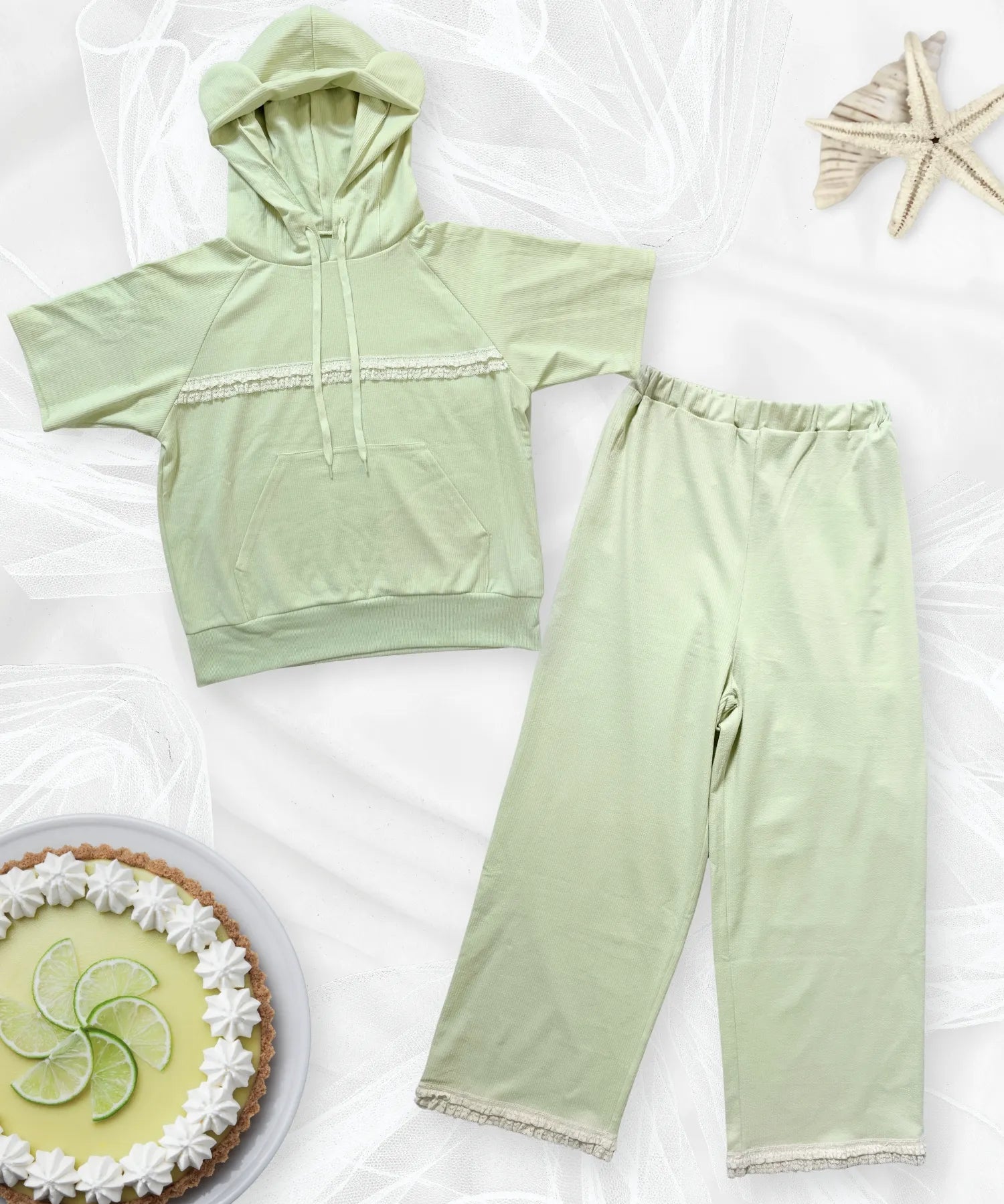 Mellow ショートスリーブパーカーセットアップ