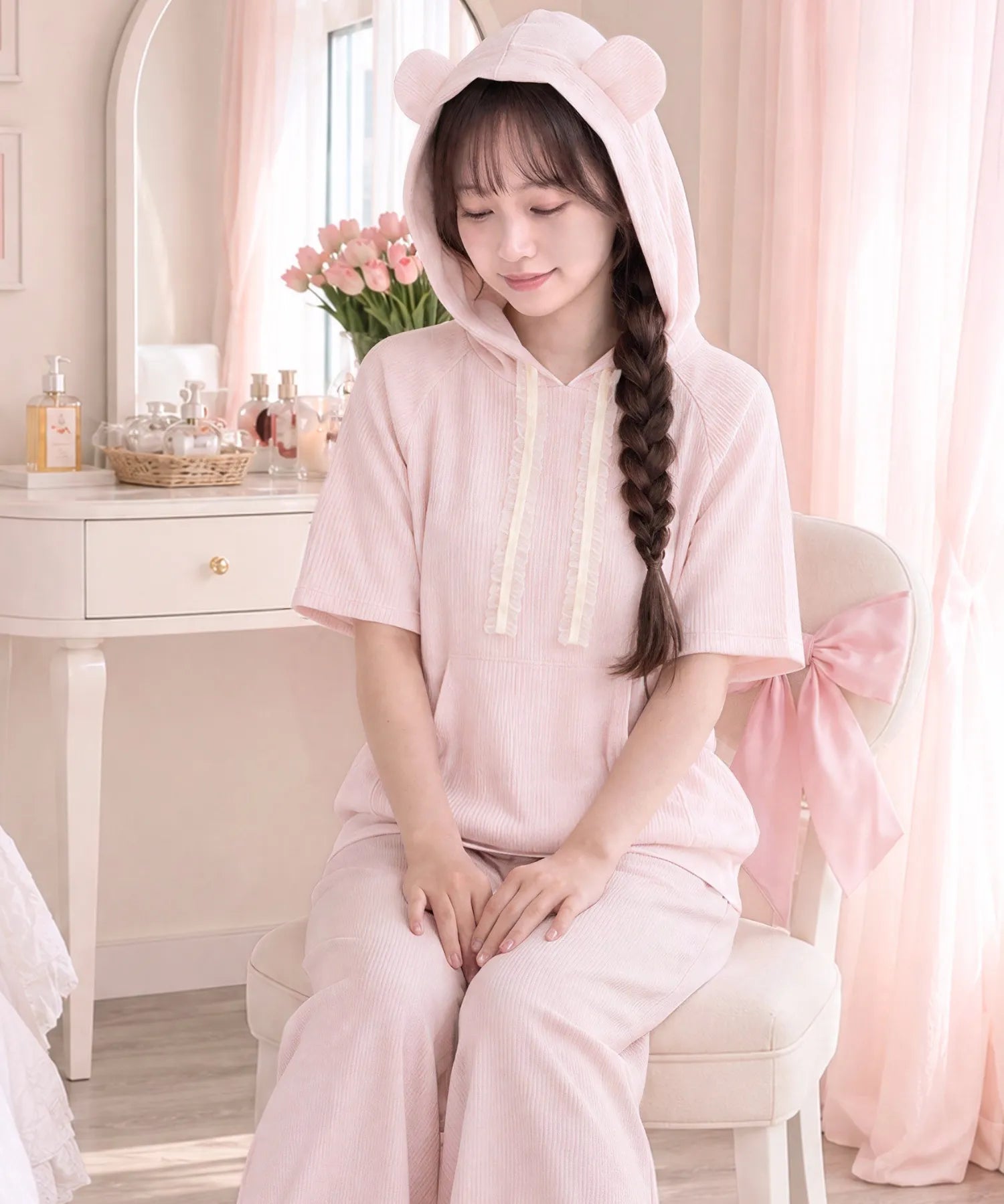 Mellow ショートスリーブパーカーセットアップ
