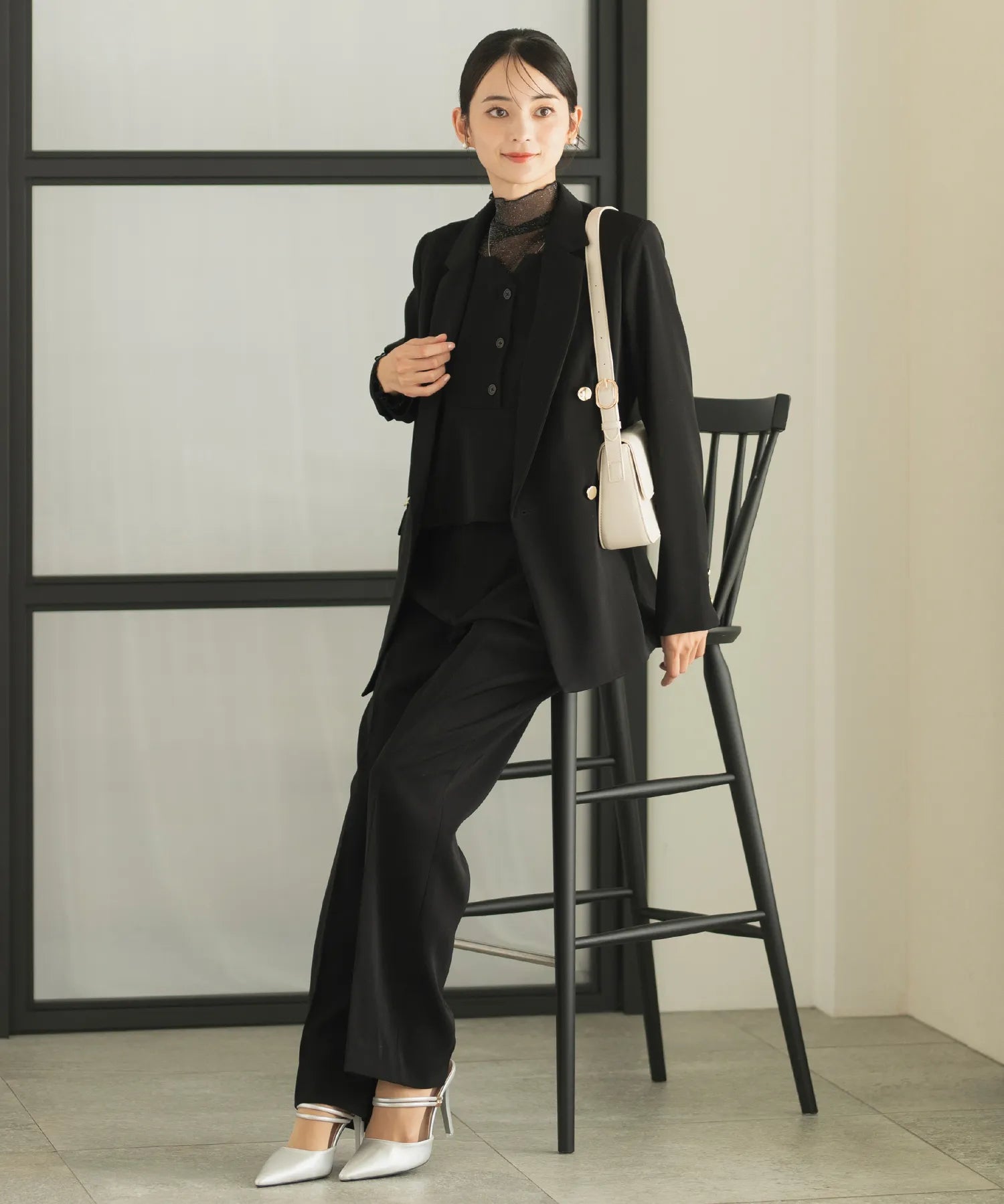 ジョーゼットカセットジャケット・パンツセットアップ – shop-celen ジョーゼットカセットジャケット・パンツセットアップ – shop-celen