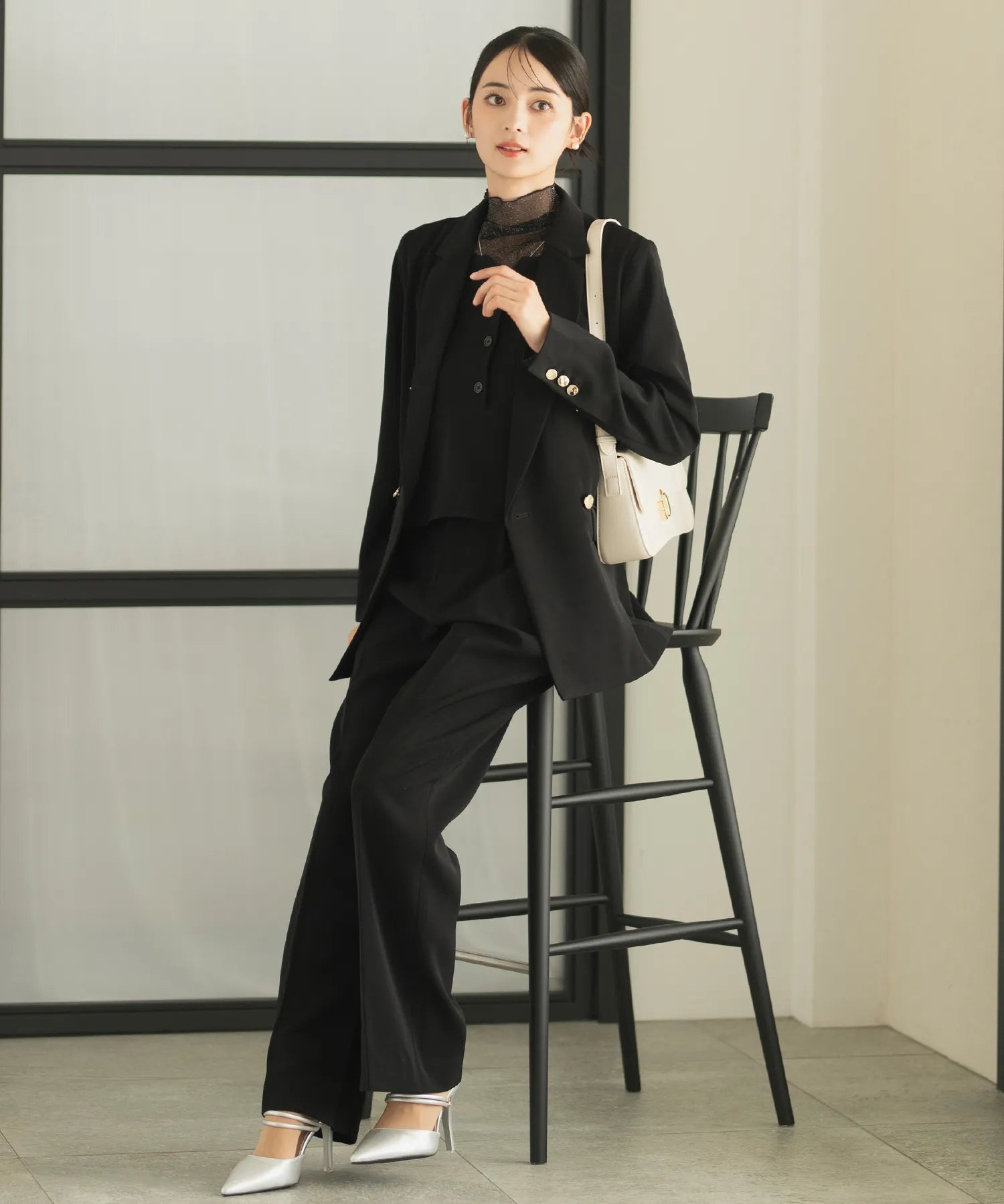 ジョーゼットカセットジャケット・パンツセットアップ – shop-celen ジョーゼットカセットジャケット・パンツセットアップ – shop-celen