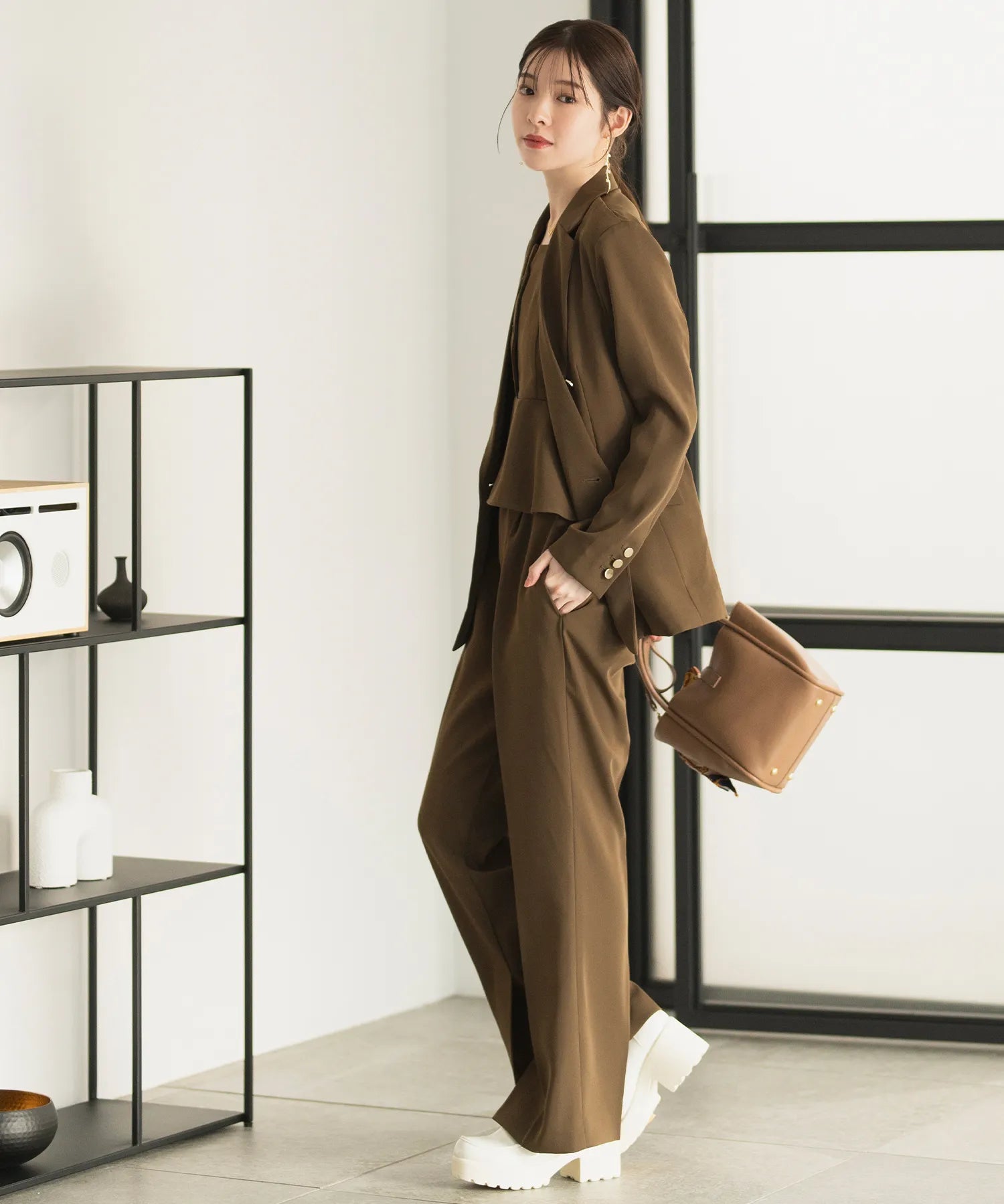 ジョーゼットカセットジャケット・パンツセットアップ – shop-celen ジョーゼットカセットジャケット・パンツセットアップ – shop-celen