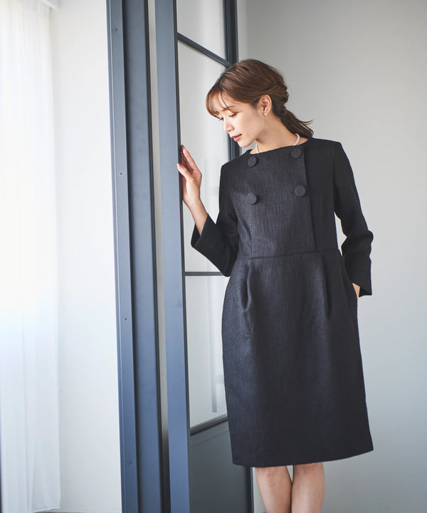 ツイード風タイトワンピース