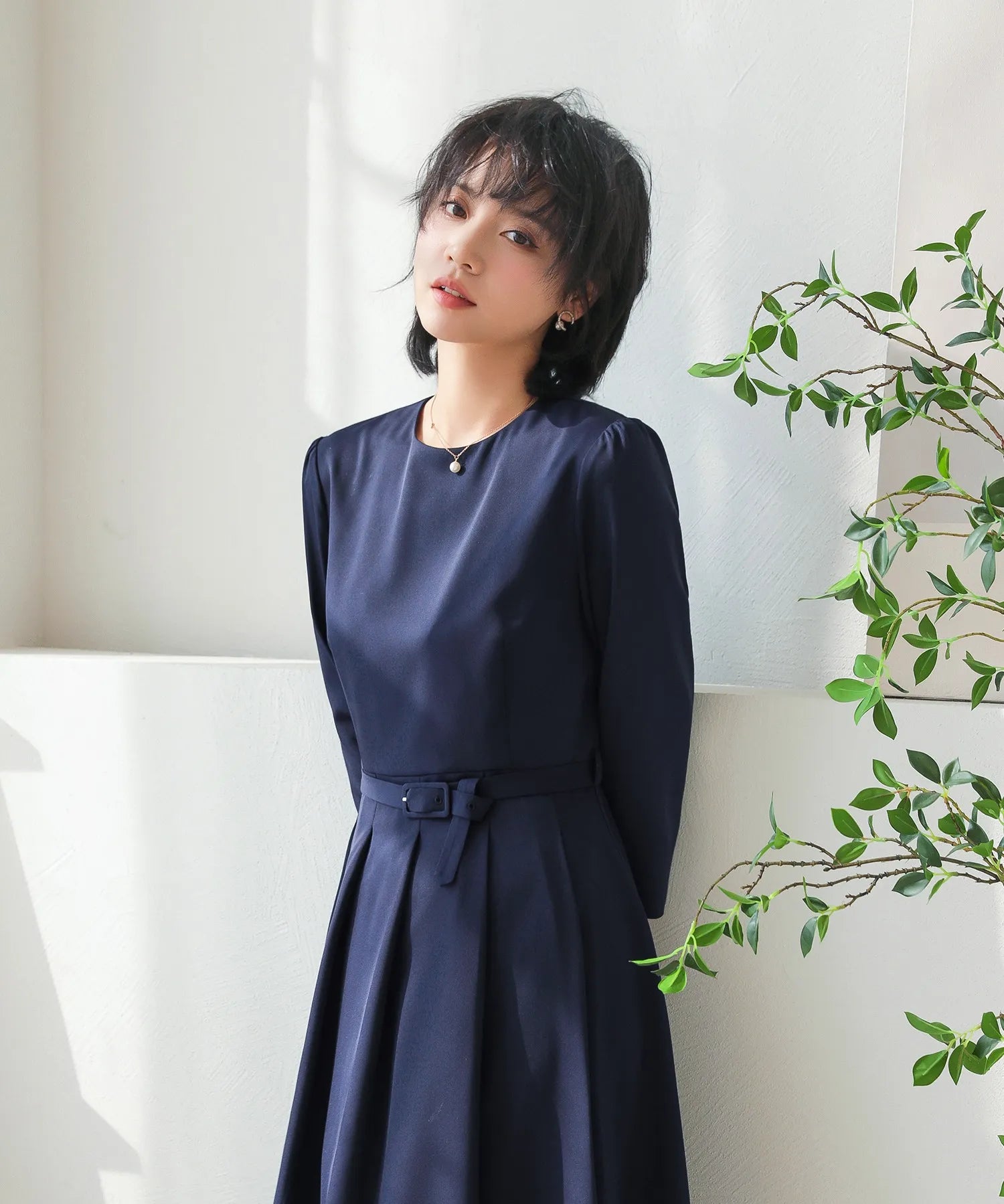 プリーツワンピース・共布ベルト 2点セット – shop-celen プリーツワンピース・共布ベルト 2点セット – shop-celen