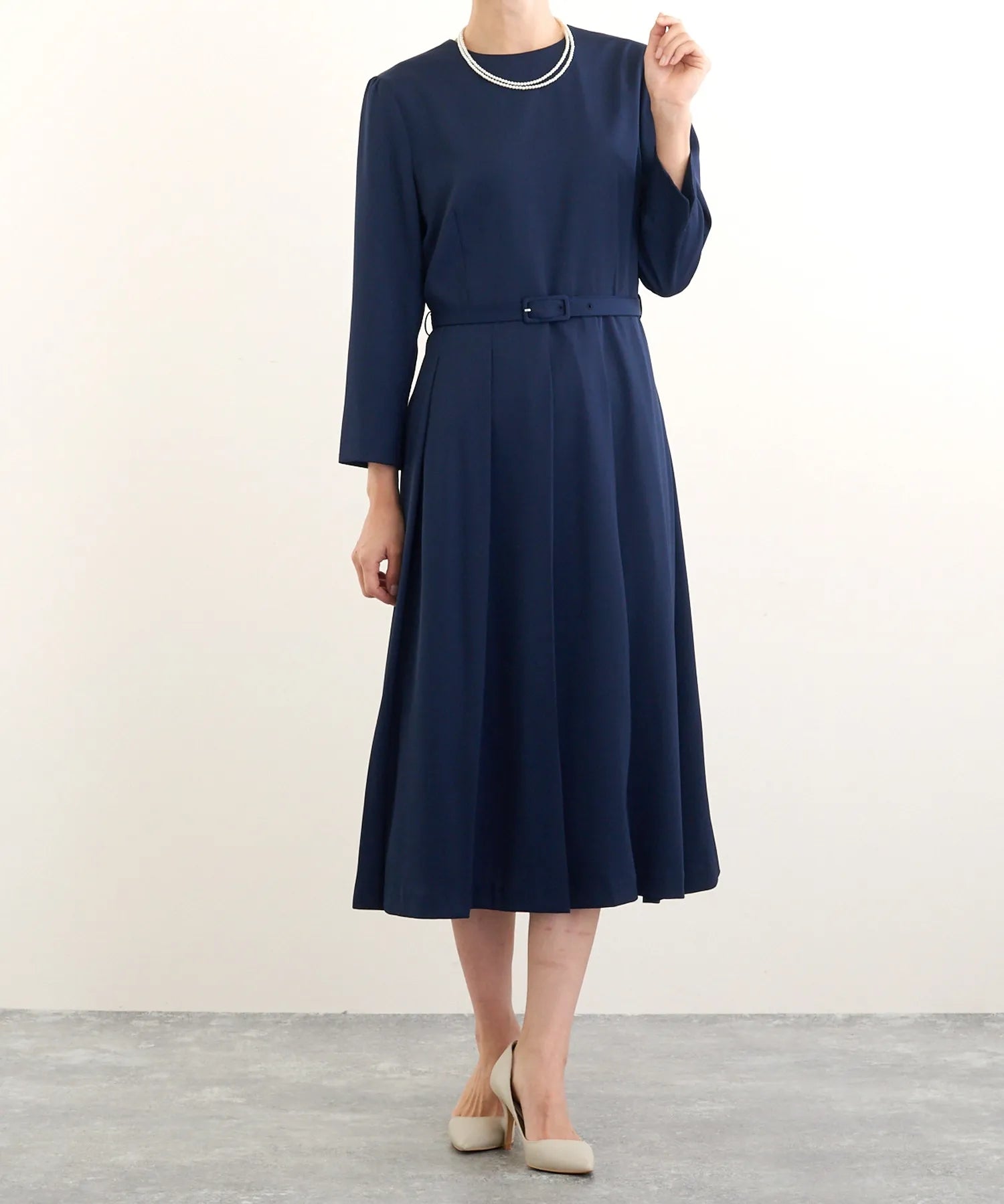 プリーツワンピース・共布ベルト 2点セット – shop-celen プリーツワンピース・共布ベルト 2点セット – shop-celen
