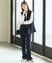 ジョーゼットカセットジレ・パンツセットアップ