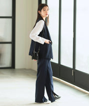 ジョーゼットカセットジレ・パンツセットアップ