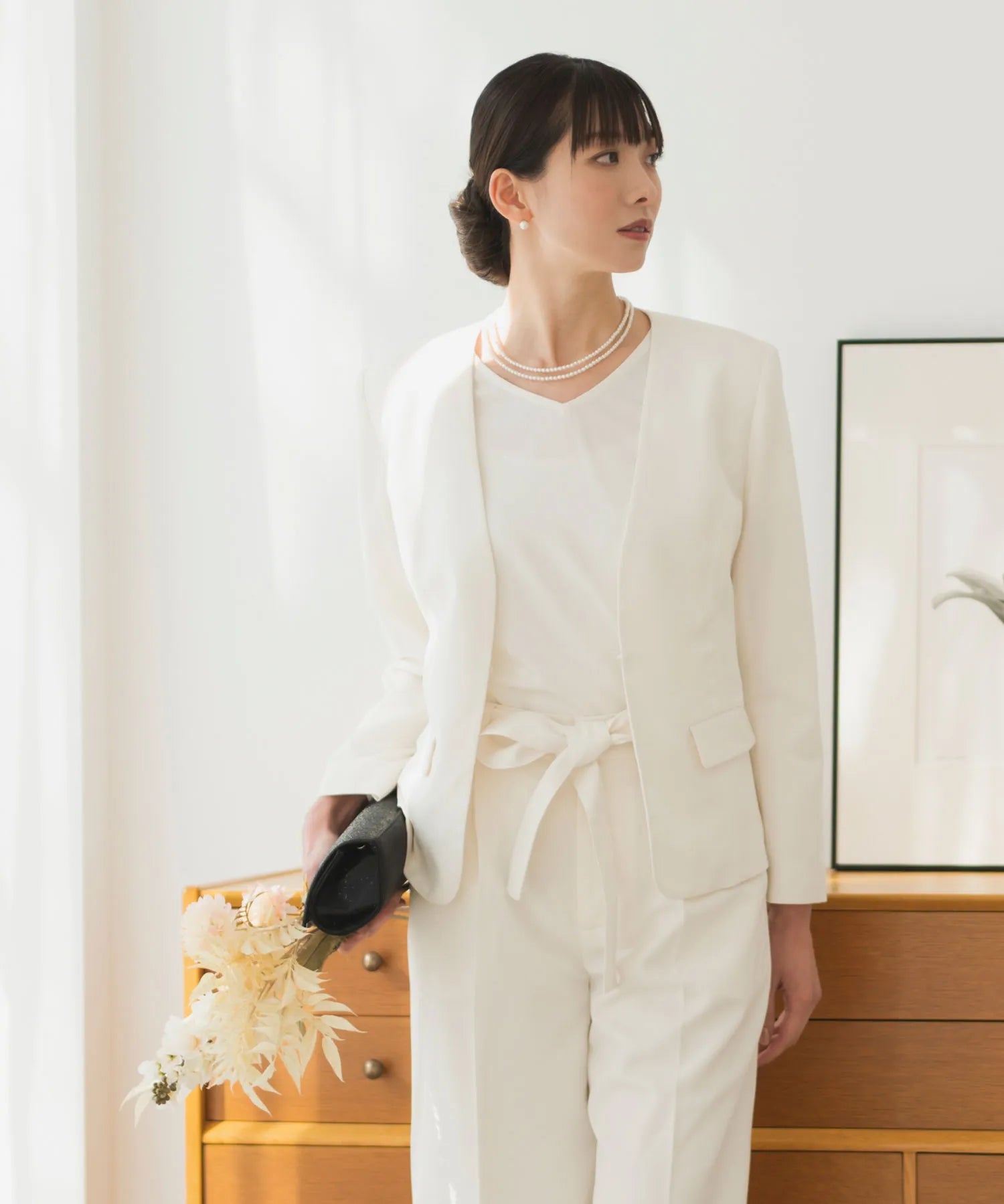 セットアップ対応/洗える/セレモニースーツ】ホックノーカラー セットアップ対応/洗える/セレモニースーツ】ホックノーカラー