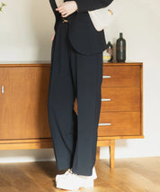 ビット付きセミワイドパンツ