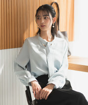 《2025新作》【洗える/防シワ加工/UV加工/花粉防止】2WAYボウタイブラウス