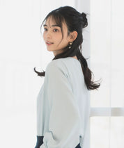 《2025新作》【洗える/防シワ加工/UV加工/花粉防止】ゆったりギャザーブラウス