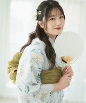 夏麗し浴衣 ひまわり夏乙女 4点セット（浴衣・兵児帯・腰紐×2)