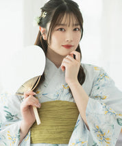 夏麗し浴衣 ひまわり夏乙女 4点セット（浴衣・兵児帯・腰紐×2)