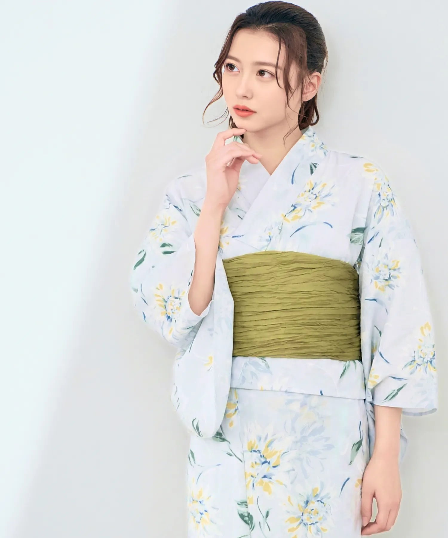夏麗し浴衣 ひまわり夏乙女 4点セット（浴衣・兵児帯・腰紐×2)