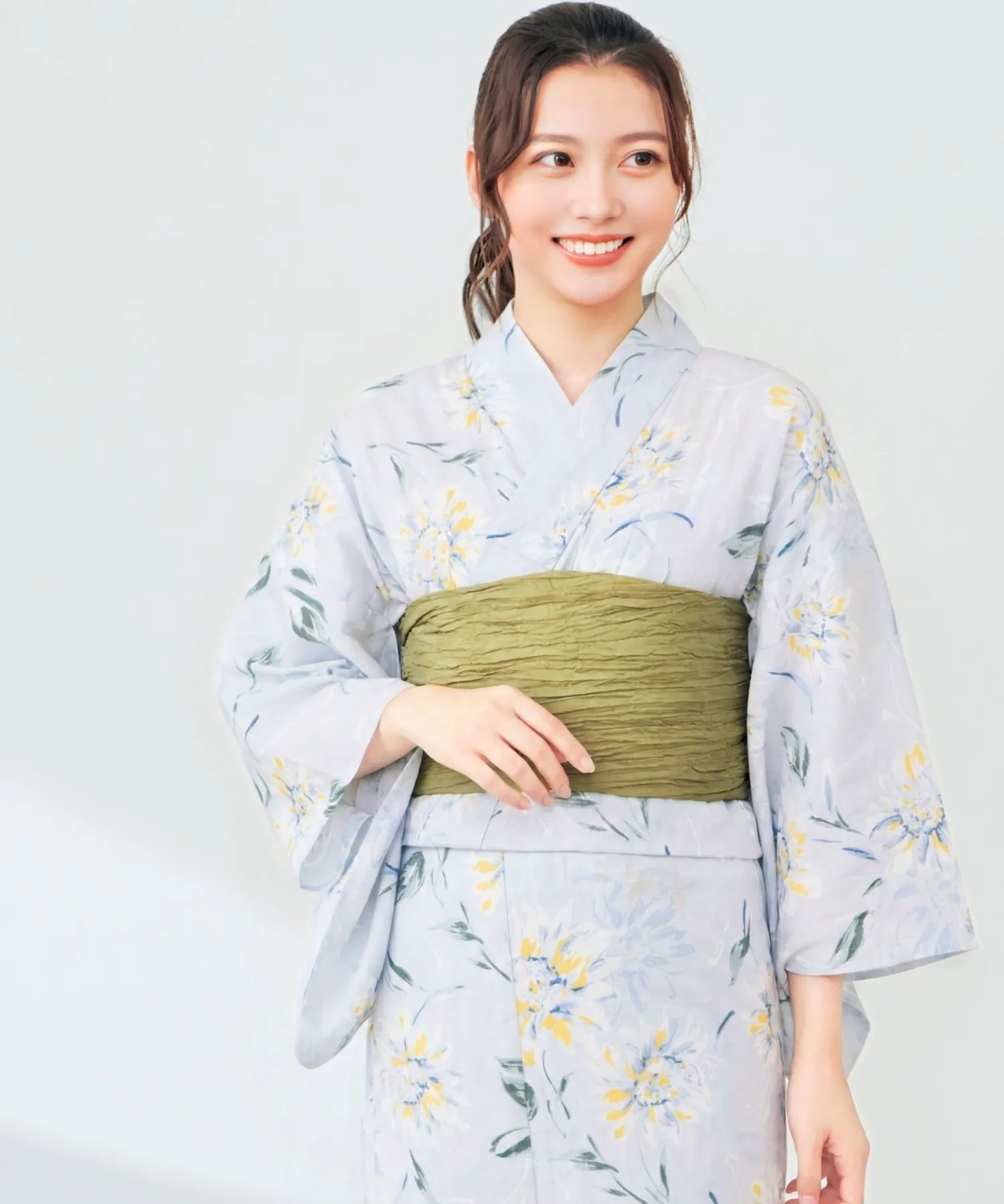 夏麗し浴衣 ひまわり夏乙女 4点セット（浴衣・兵児帯・腰紐×2)