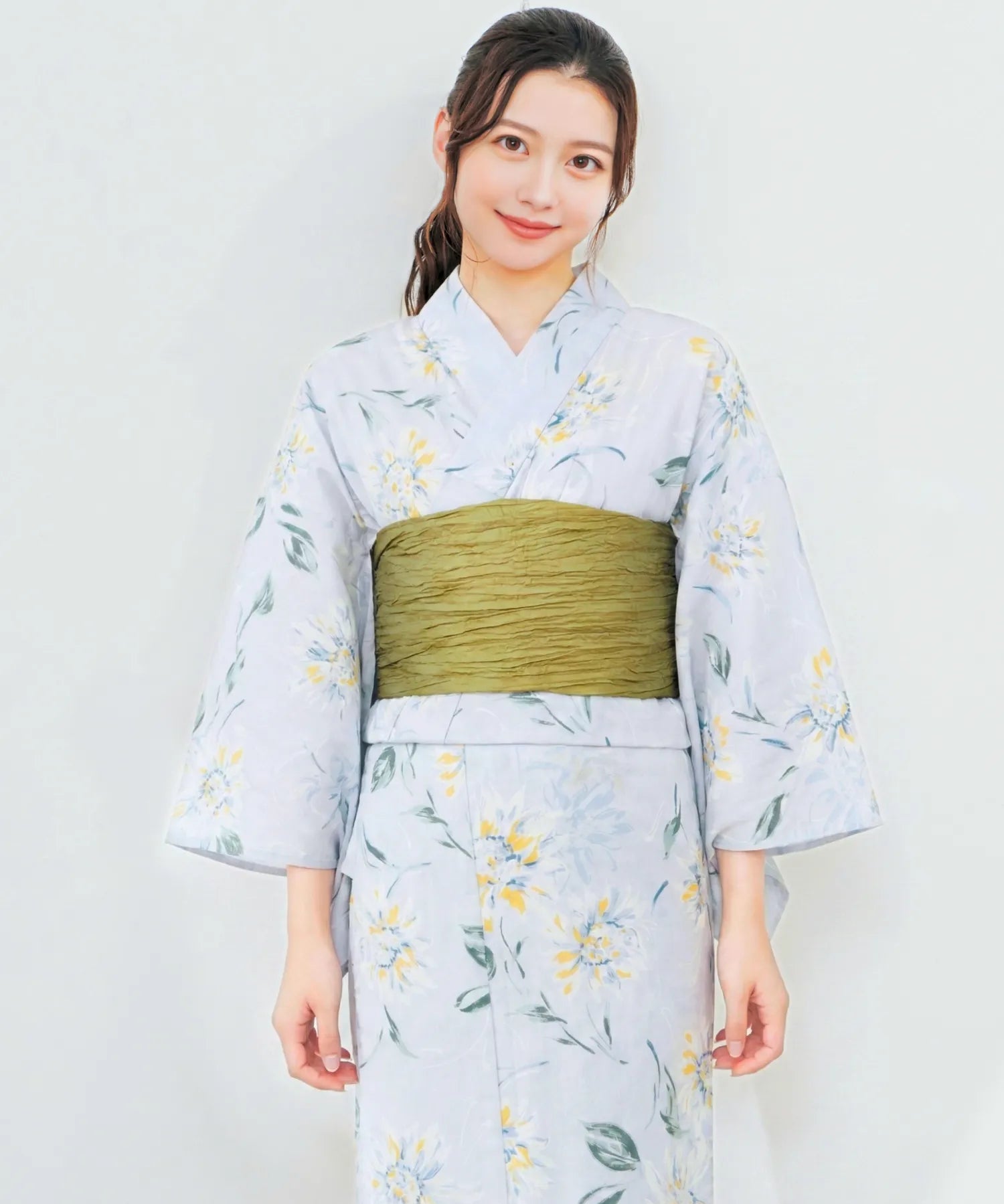 夏麗し浴衣 ひまわり夏乙女 4点セット（浴衣・兵児帯・腰紐×2)