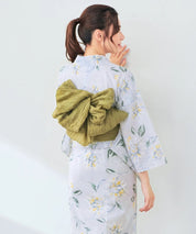 夏麗し浴衣 ひまわり夏乙女 4点セット（浴衣・兵児帯・腰紐×2)