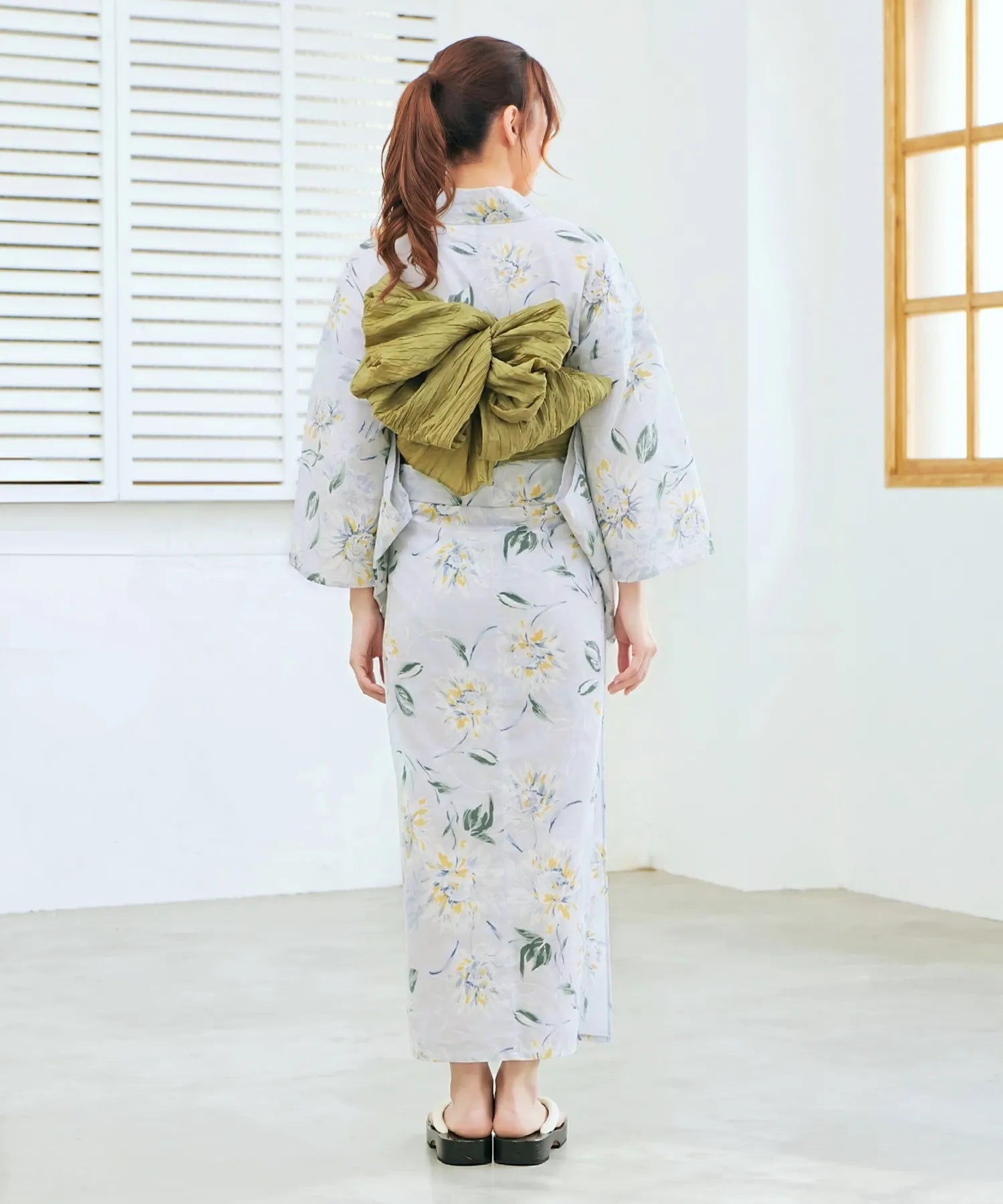 夏麗し浴衣 ひまわり夏乙女 4点セット（浴衣・兵児帯・腰紐×2)