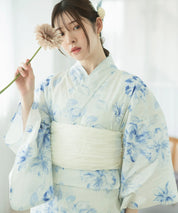 夏麗し浴衣 可憐の花舞 4点セット（浴衣・兵児帯・腰紐×2)