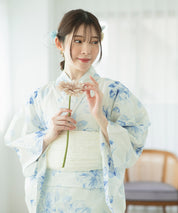 夏麗し浴衣 可憐の花舞 4点セット（浴衣・兵児帯・腰紐×2)