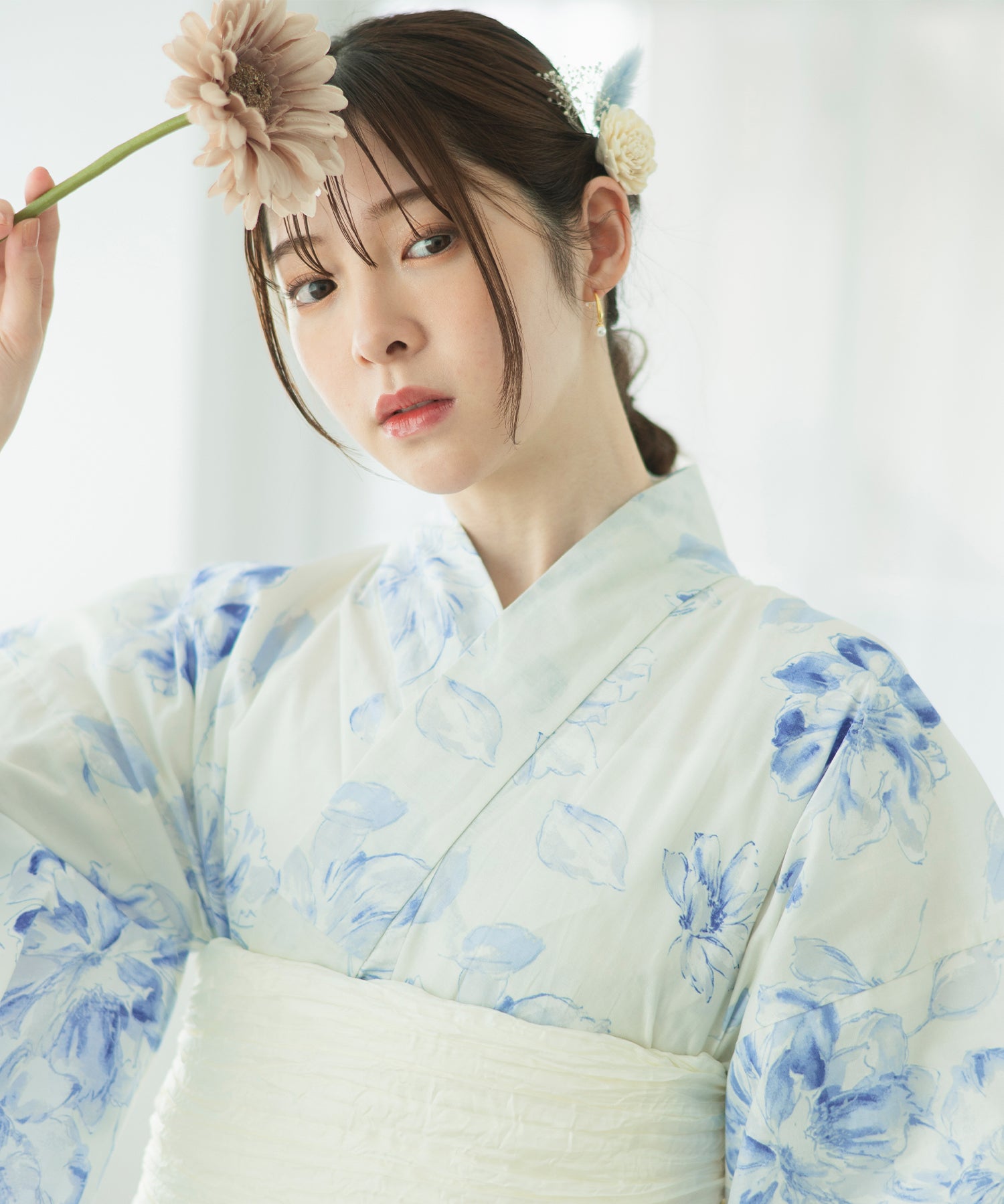夏麗し浴衣 可憐の花舞 4点セット（浴衣・兵児帯・腰紐×2)