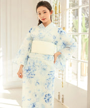夏麗し浴衣 可憐の花舞 4点セット（浴衣・兵児帯・腰紐×2)