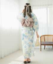 夏麗し浴衣 紫陽花の幻想 4点セット（浴衣・兵児帯・腰紐×2)