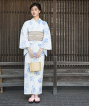 夏麗し浴衣 紫陽花の幻想 4点セット（浴衣・兵児帯・腰紐×2)