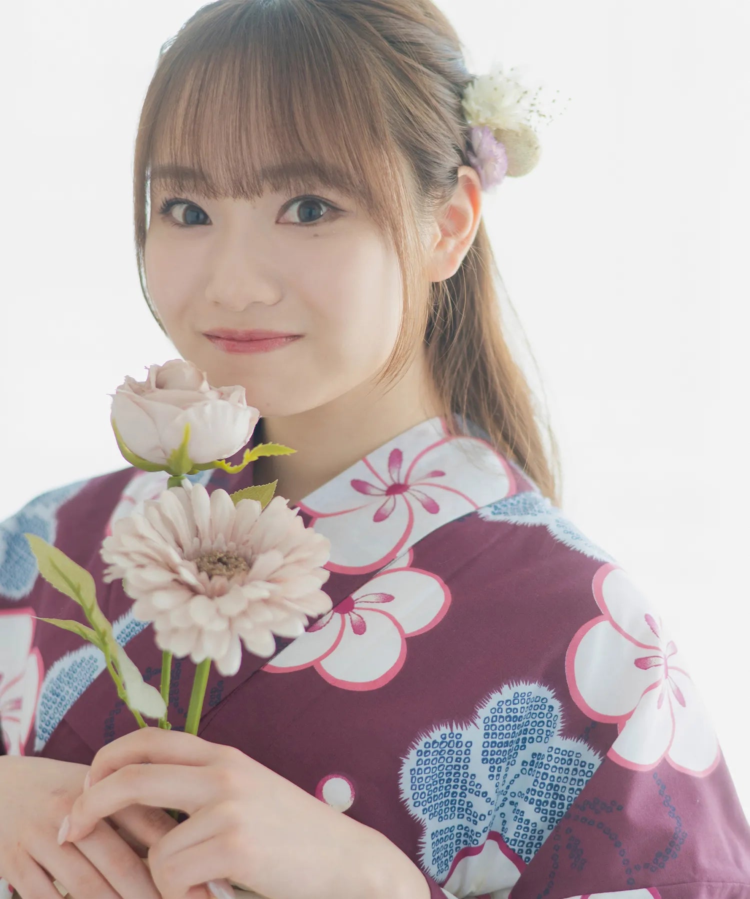 夏麗し浴衣 梅姫 4点セット（浴衣・兵児帯・腰紐×2)