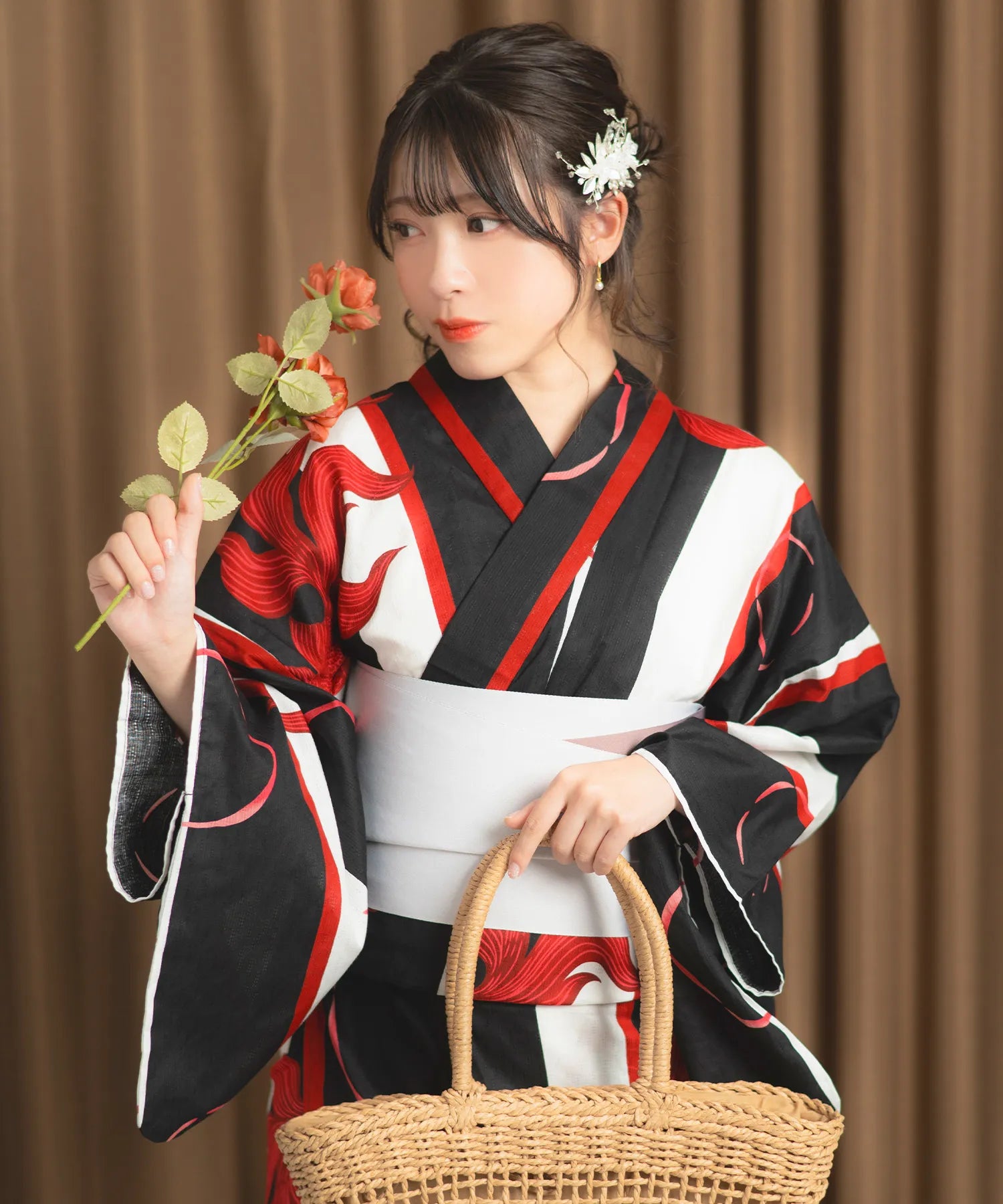 ラスト!新品☆呉服屋♪綿しじら織!インパクト金魚 粋な夏着物 浴衣 ラスト!新品☆呉服屋♪綿しじら織!インパクト金魚 粋な夏着物 浴衣