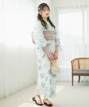 夏麗し浴衣 紫陽花の幻想 下駄付き5点セット(浴衣・兵児帯・腰紐×2・下駄)