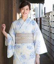 夏麗し浴衣 紫陽花の幻想 下駄付き5点セット(浴衣・兵児帯・腰紐×2・下駄)