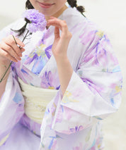 夏恋浴衣 マーガレットの花便り 4点セット(浴衣・兵児帯・腰紐×2)
