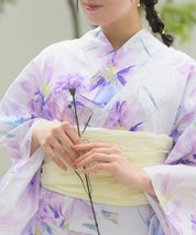 夏恋浴衣 マーガレットの花便り 4点セット(浴衣・兵児帯・腰紐×2)