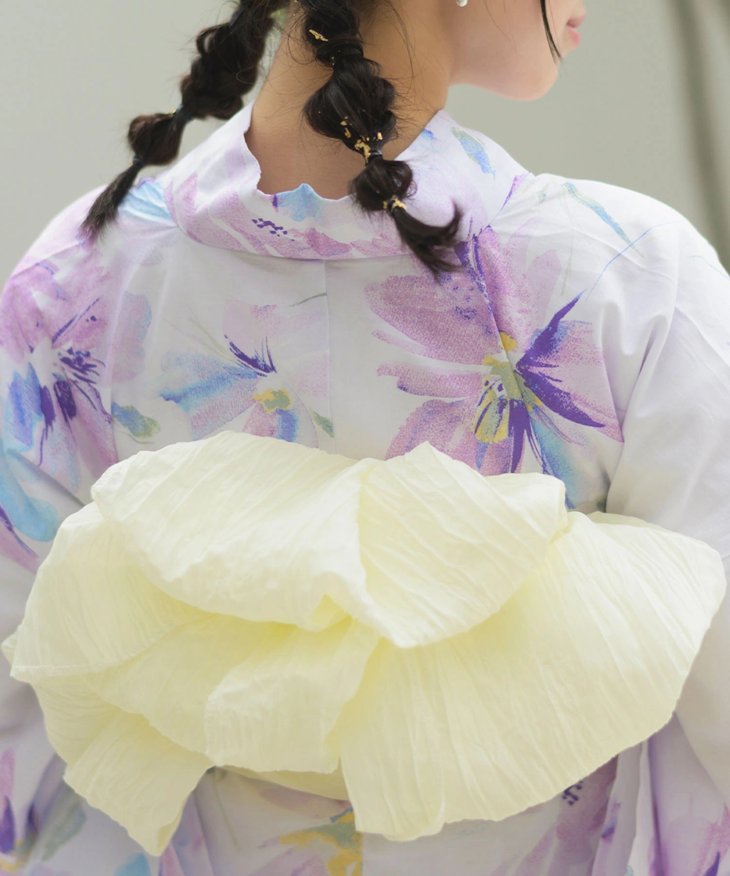 夏恋浴衣 マーガレットの花便り 下駄付き5点セット(浴衣・兵児帯・腰紐×2・下駄)