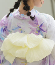 夏恋浴衣 マーガレットの花便り 下駄付き5点セット(浴衣・兵児帯・腰紐×2・下駄)