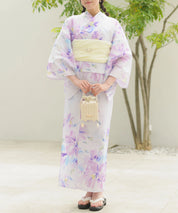 夏恋浴衣 マーガレットの花便り 下駄付き5点セット(浴衣・兵児帯・腰紐×2・下駄)