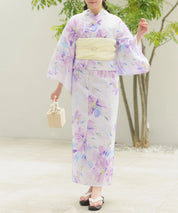 夏恋浴衣 マーガレットの花便り 下駄付き5点セット(浴衣・兵児帯・腰紐×2・下駄)