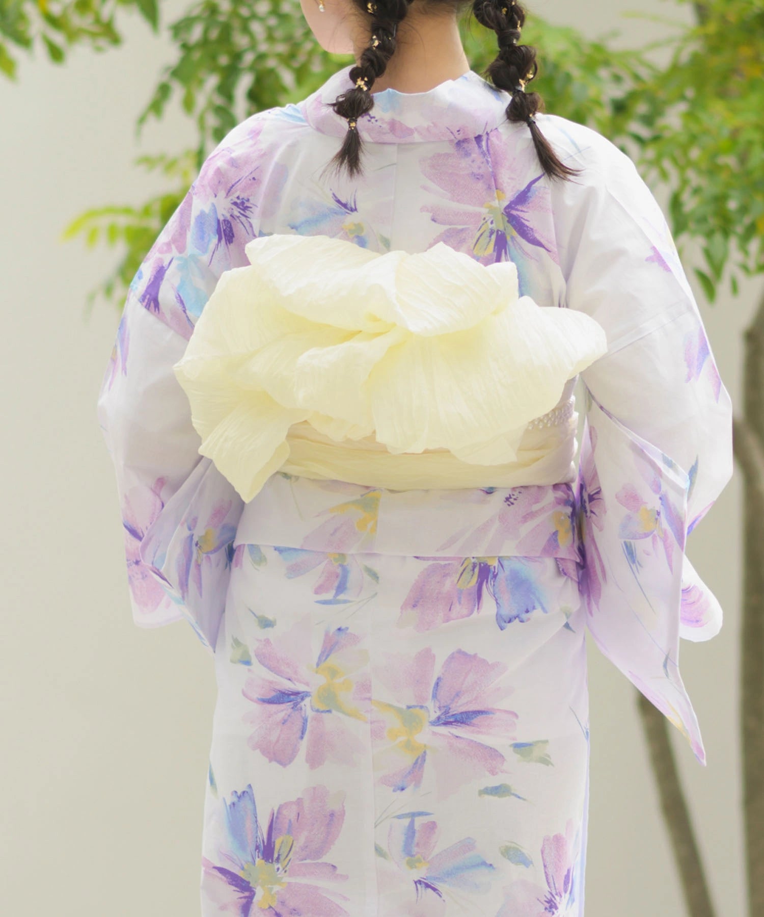 夏恋浴衣 マーガレットの花便り 4点セット(浴衣・兵児帯・腰紐×2)