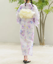 夏恋浴衣 マーガレットの花便り 下駄付き5点セット(浴衣・兵児帯・腰紐×2・下駄)