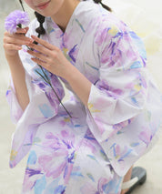 夏恋浴衣 マーガレットの花便り 4点セット(浴衣・兵児帯・腰紐×2)