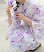 夏恋浴衣 マーガレットの花便り 4点セット(浴衣・兵児帯・腰紐×2)