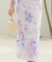 夏恋浴衣 マーガレットの花便り 下駄付き5点セット(浴衣・兵児帯・腰紐×2・下駄)