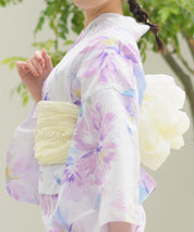 夏恋浴衣 マーガレットの花便り 4点セット(浴衣・兵児帯・腰紐×2)