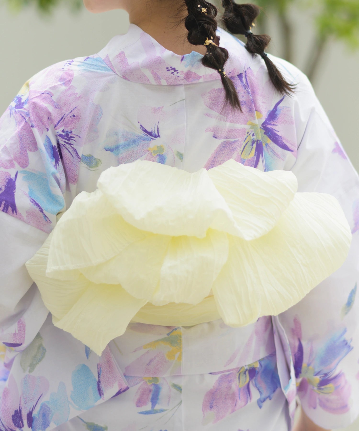 夏恋浴衣 マーガレットの花便り 4点セット(浴衣・兵児帯・腰紐×2)