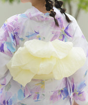 夏恋浴衣 マーガレットの花便り 4点セット(浴衣・兵児帯・腰紐×2)
