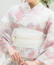 夏恋浴衣 恋花模様 4点セット(浴衣・兵児帯・腰紐×2)