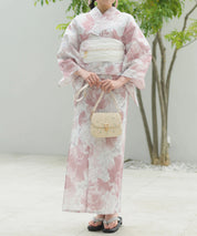 夏恋浴衣 恋花模様 4点セット(浴衣・兵児帯・腰紐×2)