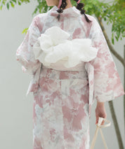 夏恋浴衣 恋花模様 4点セット(浴衣・兵児帯・腰紐×2)