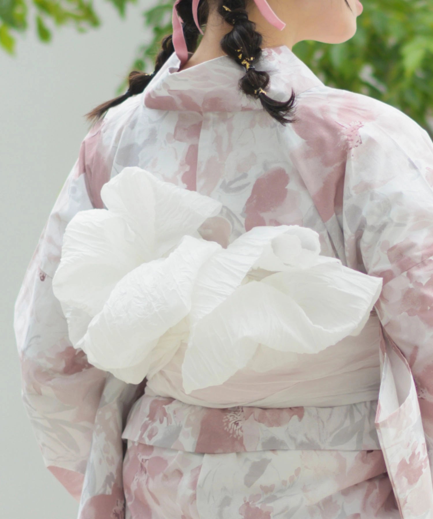 夏恋浴衣 恋花模様 4点セット(浴衣・兵児帯・腰紐×2)