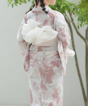 夏恋浴衣 恋花模様 4点セット(浴衣・兵児帯・腰紐×2)